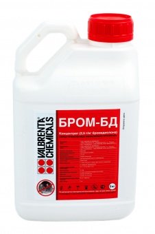 Фото Бром-БД, ЖК (2,5 г/кг бромадиолон), (кор. 4 кан. по 5 кг) (для целей сельскохозяйственного производства)